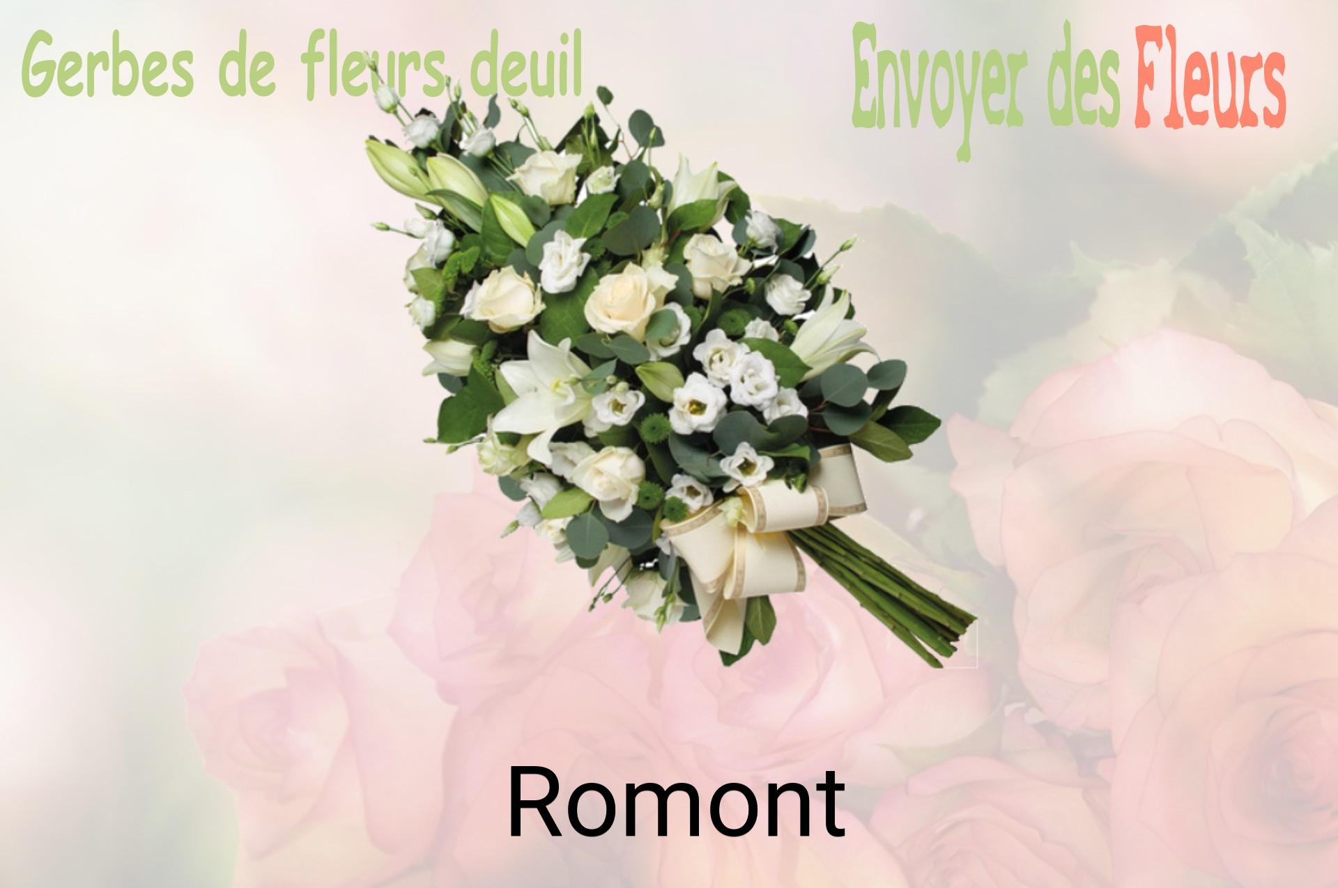 Gerbe de fleurs de deuil livrée à Romont